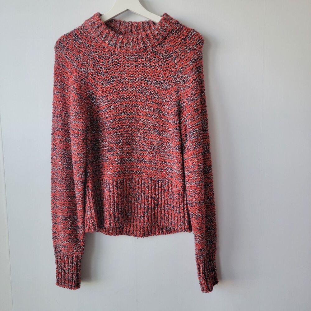 Current/elliott women's‎ The Moonshine Sweater size 2 In Red Crinkle Yarn